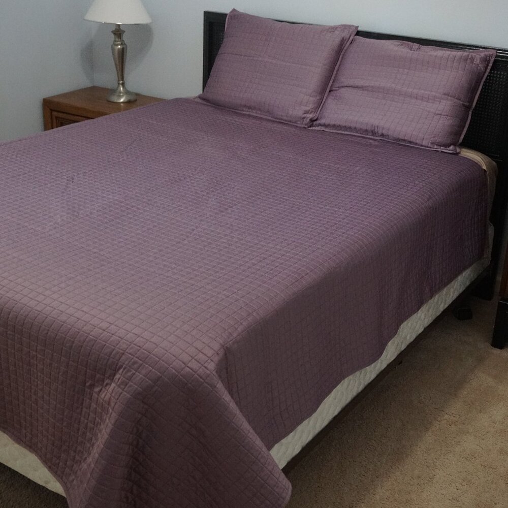 Modern Home Target Purple Grey Queen Quilt